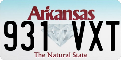 AR license plate 931VXT
