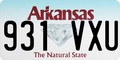 AR license plate 931VXU