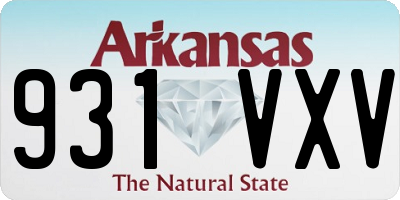 AR license plate 931VXV