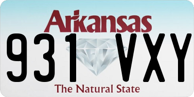AR license plate 931VXY