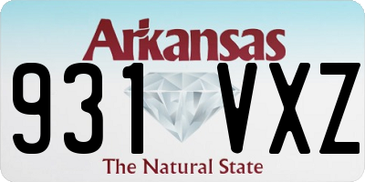 AR license plate 931VXZ