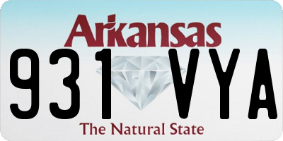 AR license plate 931VYA