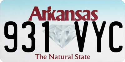 AR license plate 931VYC