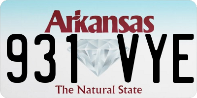 AR license plate 931VYE