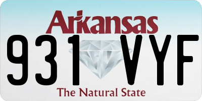 AR license plate 931VYF