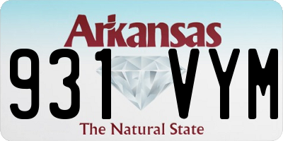 AR license plate 931VYM