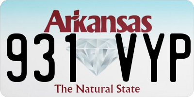 AR license plate 931VYP