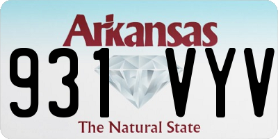 AR license plate 931VYV