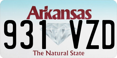 AR license plate 931VZD