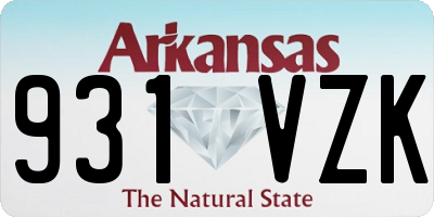 AR license plate 931VZK