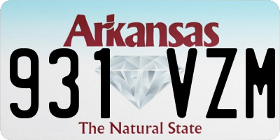 AR license plate 931VZM