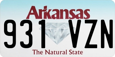 AR license plate 931VZN