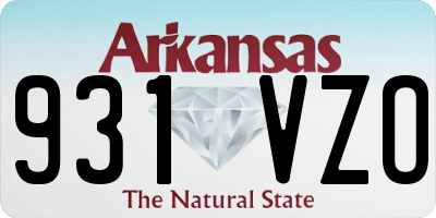 AR license plate 931VZO