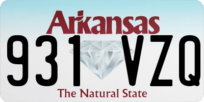 AR license plate 931VZQ