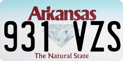 AR license plate 931VZS