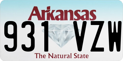 AR license plate 931VZW