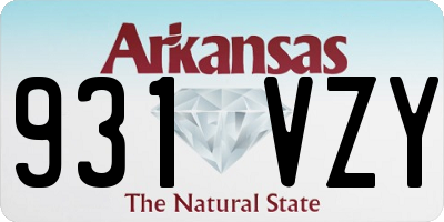 AR license plate 931VZY
