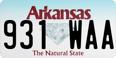 AR license plate 931WAA