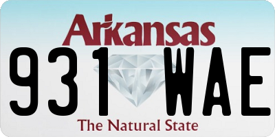 AR license plate 931WAE