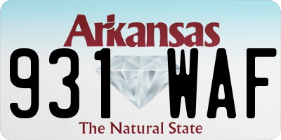 AR license plate 931WAF