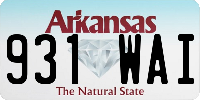AR license plate 931WAI