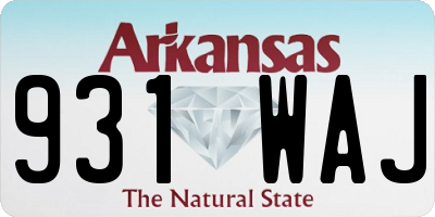AR license plate 931WAJ