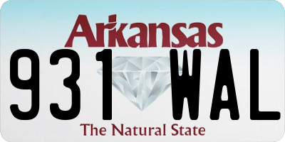 AR license plate 931WAL