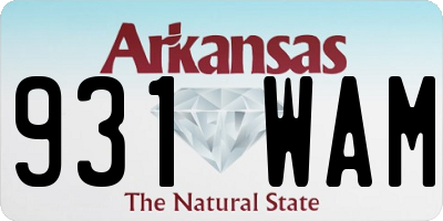 AR license plate 931WAM