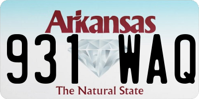 AR license plate 931WAQ