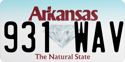 AR license plate 931WAV
