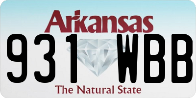 AR license plate 931WBB