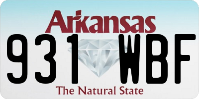 AR license plate 931WBF