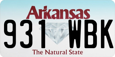 AR license plate 931WBK