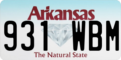AR license plate 931WBM