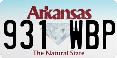 AR license plate 931WBP