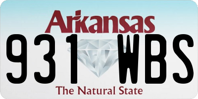 AR license plate 931WBS