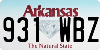AR license plate 931WBZ