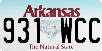 AR license plate 931WCC