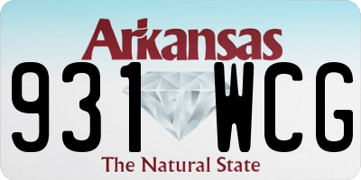 AR license plate 931WCG