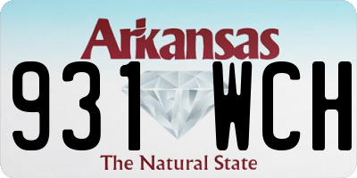 AR license plate 931WCH