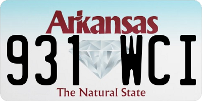 AR license plate 931WCI