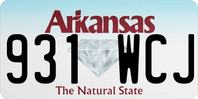 AR license plate 931WCJ