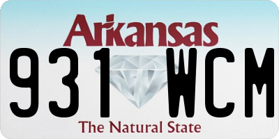 AR license plate 931WCM