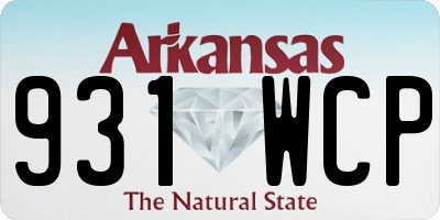 AR license plate 931WCP