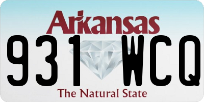 AR license plate 931WCQ