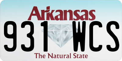 AR license plate 931WCS