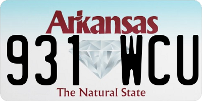 AR license plate 931WCU