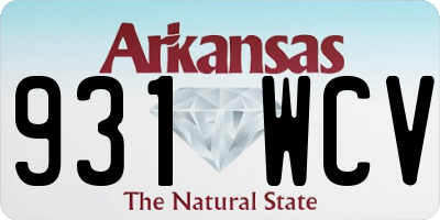 AR license plate 931WCV