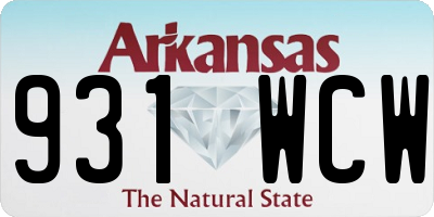 AR license plate 931WCW