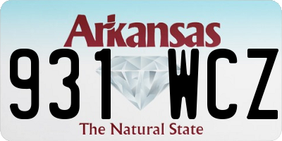 AR license plate 931WCZ